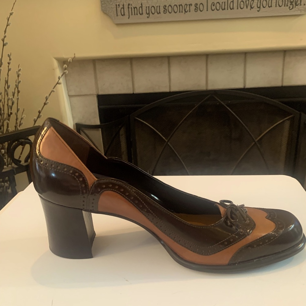 Nine West pumps in a saddle shoe style